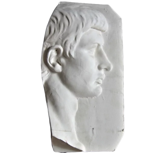 Visage de profil homme romain