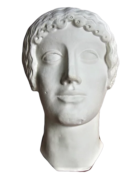 Buste du dieu Apollon, esthétique étrusque