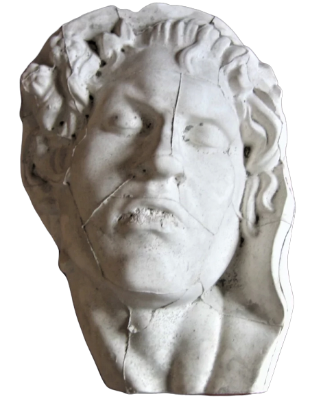 Bust of the sleeping satyr by Edmé Bouchardon