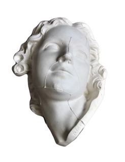 Busto de Amor tallando un arco con la maza de Hércules por Edme Bouchardon