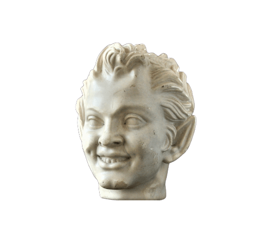Bust of laughing satyr