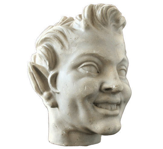 Busto de sátiro risueno