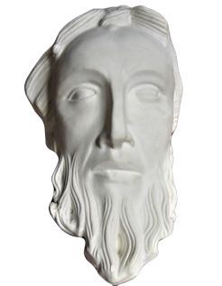 Tête de personnage style byzantin, cathédrale d'evreux