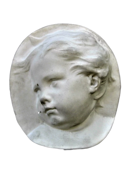 Child's face in profile left side Dutch baroque style