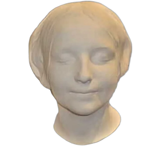 Mortuary mask of the unknown of the Seine