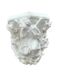 Wall console with angel looking right