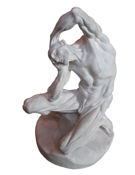 Écorché accroupi par Pierre Puget (anciennement attribué à Michel Ange)