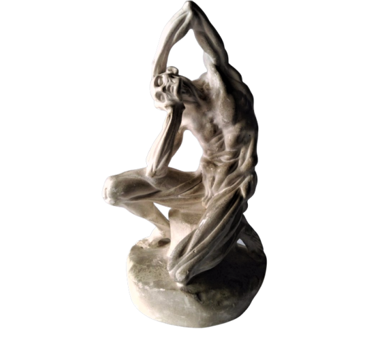 Écorché accroupi par Pierre Puget (anciennement attribué à Michel Ange)