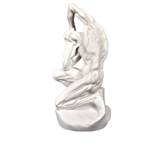 Écorché accroupi por Pierre Puget (anteriormente atribuido a Miguel Ángel)