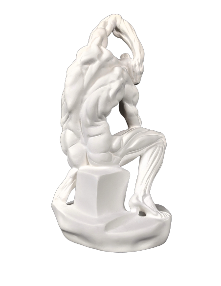 Écorché accroupi par Pierre Puget (anciennement attribué à Michel Ange)