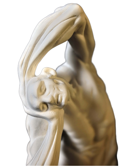 Écorché accroupi par Pierre Puget (anciennement attribué à Michel Ange)