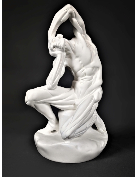 Écorché accroupi par Pierre Puget (anciennement attribué à Michel Ange)