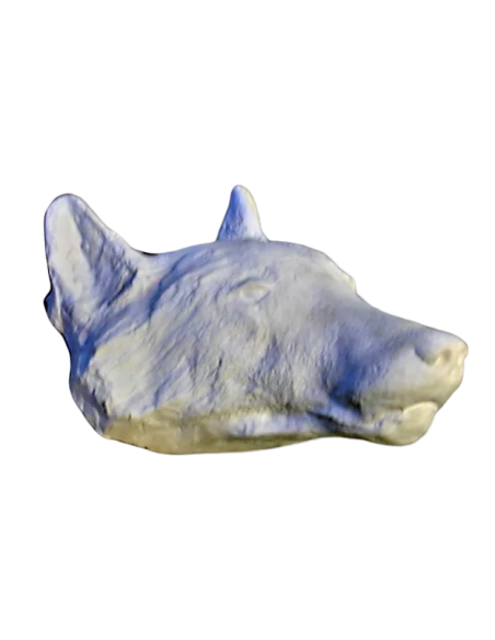 Wolf's head moulded from an original