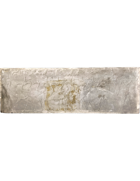 Bajo relieve egipcio - necrópolis de Saqqara Mastaba de Ti - pastores rodeando garzas Bajo relieve egipcio - necrópolis de Saqqara Mastaba de Ti - pastores rodeando garzas