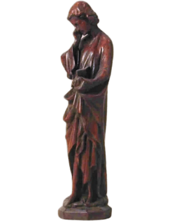 Statue saint Jean évangeliste lisant la bible