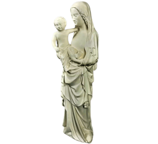 Estatua de la Virgen con el niño por Juan de Lieja