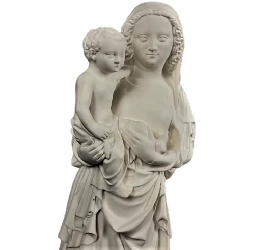 Estatua de la Virgen con el niño por Juan de Lieja