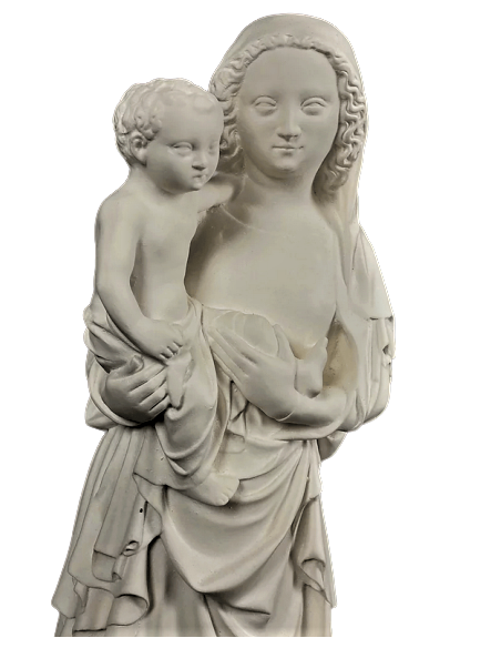 Estatua de la Virgen con el niño por Juan de Lieja