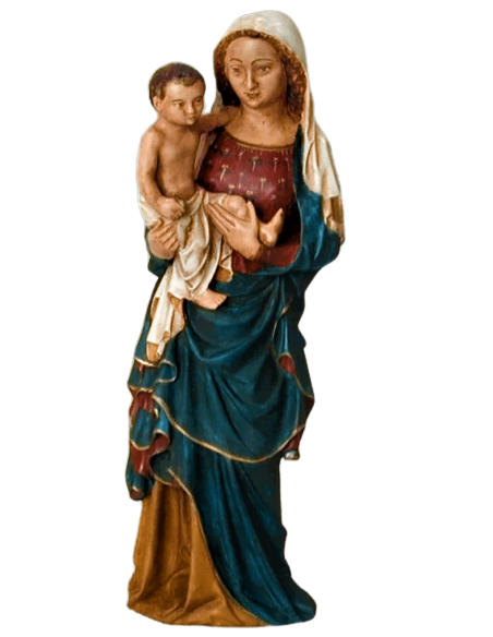 Estatua de la Virgen con el niño por Juan de Lieja
