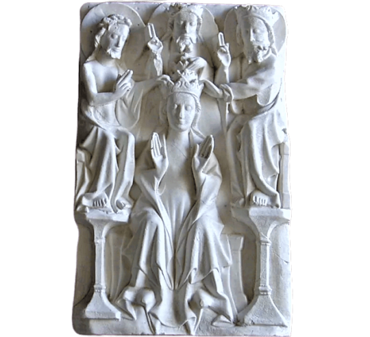Bas-relief couronnement de la Vierge Marie