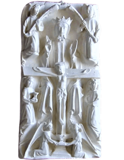 Bas relief of the crucifixion and death of Jesus Christ