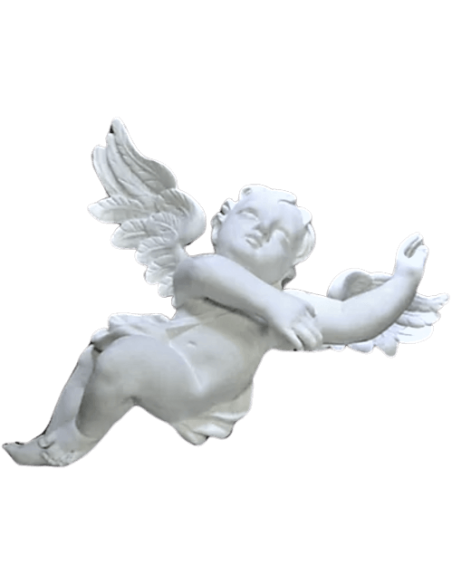 Statue of an angel flying in the sky.