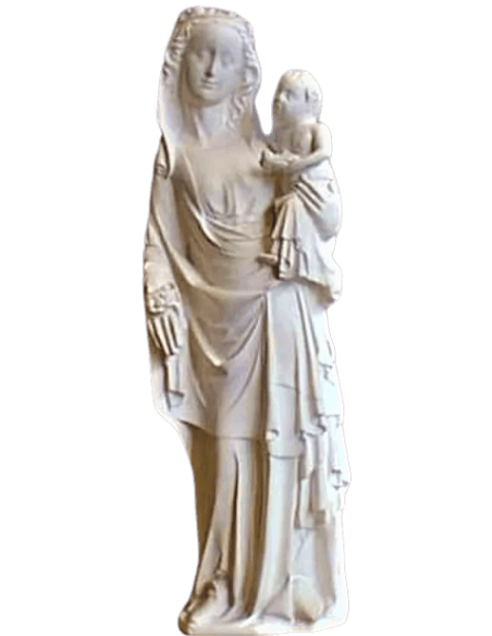 Statue de Vierge Marie à l'enfant Cathédrale de Reims