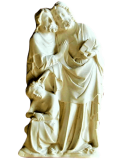 Bas-relief baiser de Judas à Jésus Christ, Jésus guérit l'oreille de Malchus venu l'arrêter