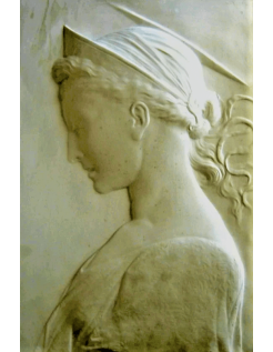 Bas-relief Sainte Cécile d'après Donatello