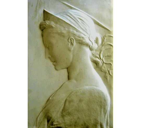 Bas-relief Sainte Cécile d'après Donatello