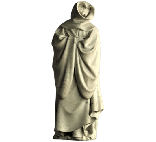 Statue de moine pleurant de Dijon n°22 - Tombeau de Philippe le Hardi