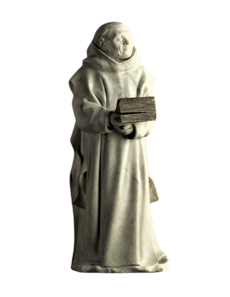 Statue of a mourner of Dijon known as No. 9 by Claus Suter - Tomb of Philip the Bold