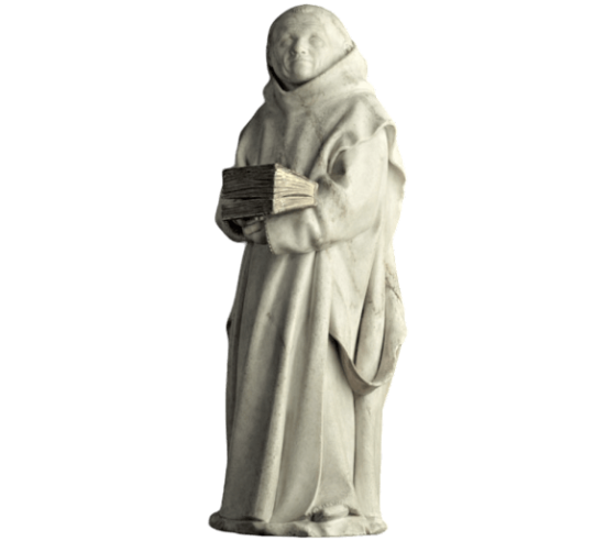 Statue of a mourner of Dijon known as No. 9 by Claus Suter - Tomb of Philip the Bold