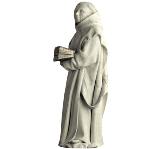 Estatua de Llorón n°9 (Cartujo) por Claus Suter - Tumba de Felipe el Atrevido