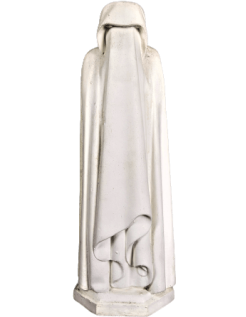 Estatua de Llorón velado, escondiendo su rostro por Jean de Cambrai