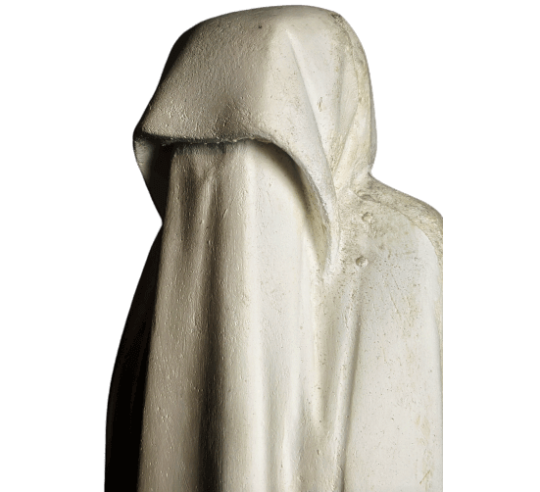 Statue de Pleurant voilé, cachant son visage par Jean de Cambrai