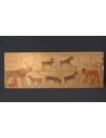 Bas relief égyptien - nécropole de Saqqara Mastaba de Ti - Scène d'élevage et traite de vache
