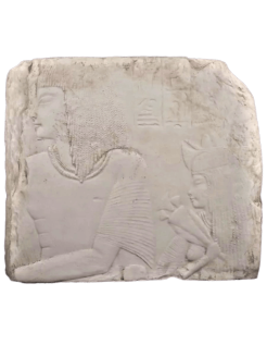 Bas relief : Amenemes et son épouse Depet, parents d’Imeneminet