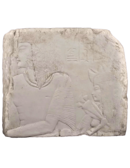 Bas relief : Amenemes and his wife Depet, Imeneminet's parents.