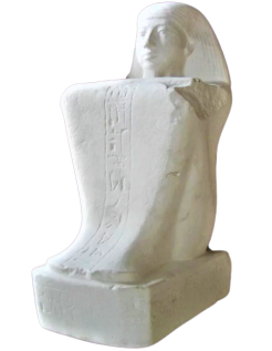 Estatua cúbica del escriba sentado Paari