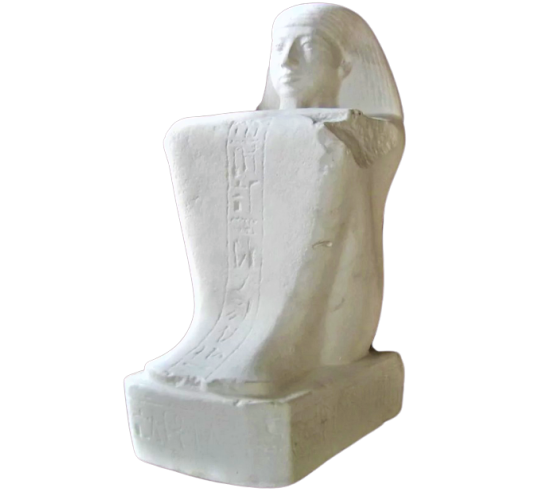 Estatua cúbica del escriba sentado Paari