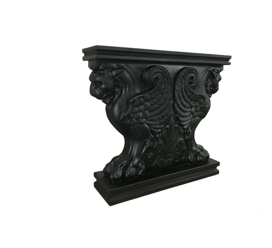 Table base representing a winged lion