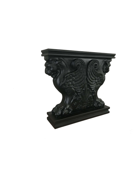 Table base representing a winged lion