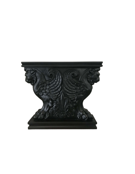 Table base representing a winged lion