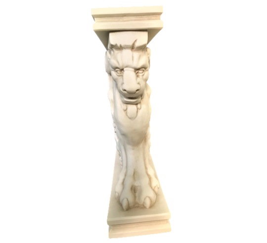 Table base representing a winged lion