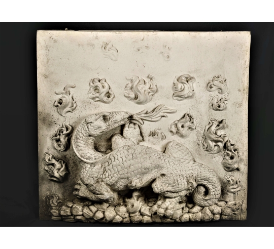Bajorrelieve de la salamandra, emblema de Francisco I, Castillo real de blois