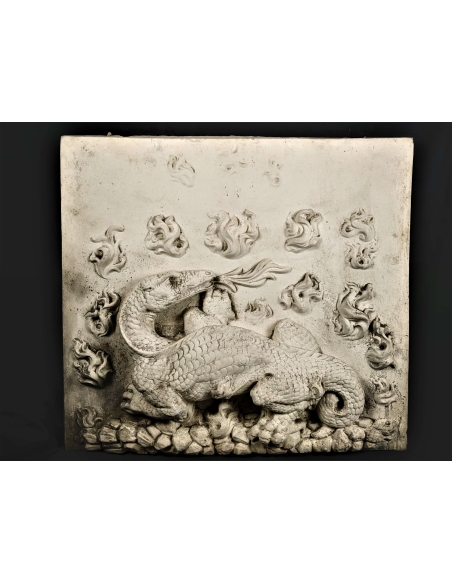 Bajorrelieve de la salamandra, emblema de Francisco I, Castillo real de blois