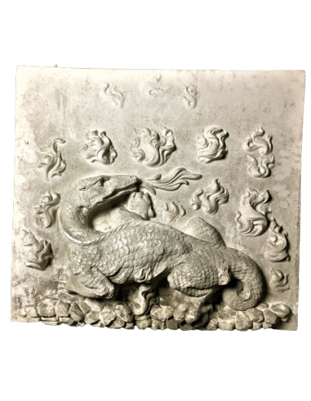 Bas-relief of the Salamander, emblem of King Francis I - Royal Castle of Blois