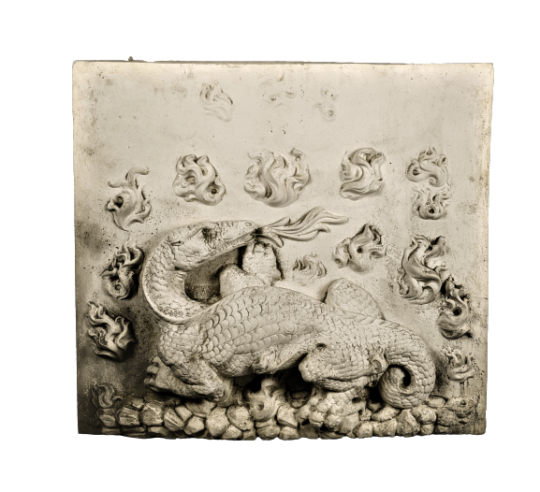 Bajorrelieve de la salamandra, emblema de Francisco I, Castillo real de blois