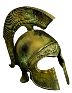 Casco antiguo ateniense en bronce